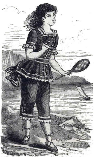 У 1860-х роках відбувся перший «розпад» жіночого купального наряду: він розділився на жакет і довгі панталони