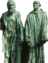 Фрагмент скульптури «Громадяни Кале»