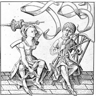 Наприклад, книжкова ілюстрація німецького перекладу «Про знаменитих жінок» Джованні Боккаччо, який був опублікований в 1474 році, показує царицю Семирамиду і двох її придворних дам в трусах