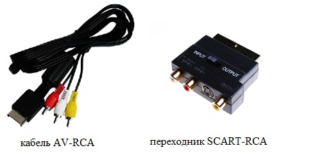 Якщо Ваш телевізор має входи SCART, то можна купити кабель AV -SCART або спеціальний перехідник SCART -RCA