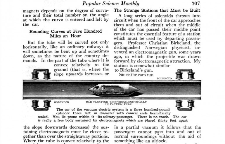 Зате стаття Вейнберга з описом цього проекту в 1917 році була опублікована і на англійській мові   в журналі «Popular Science Monthly»   , Так що цілком могла бути відома і самому Роберту Годдарда